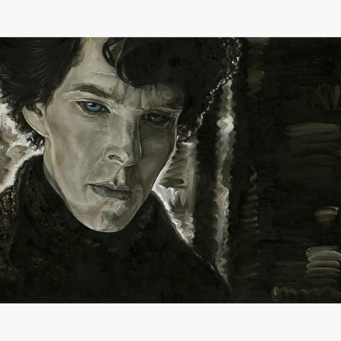 oil portrait benedict cumberbatch sherlock